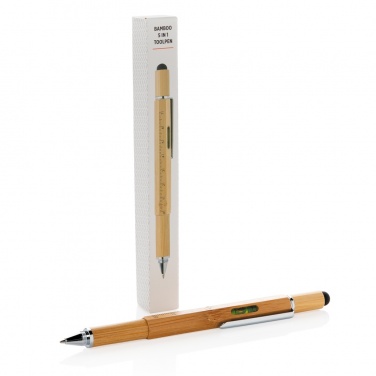 Logotrade promotional gift image of: Bamboo 5-in-1 toolpen