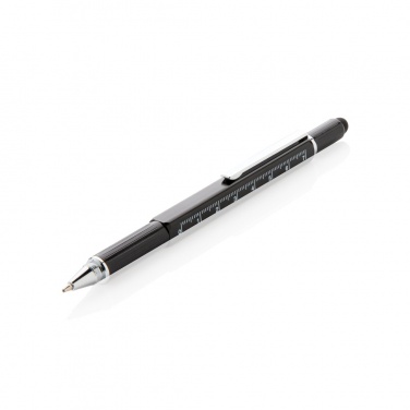 Logo trade promotional giveaways image of: 5-in-1 aluminium toolpen
