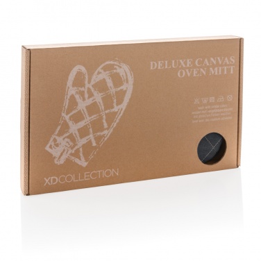Logo trade promotional gifts image of: Deluxe canvas oven mitt
