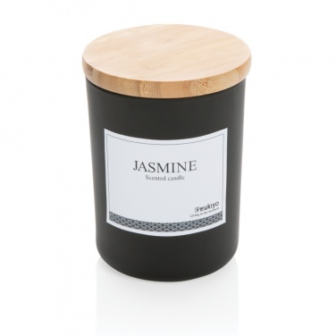 Logo trade promotional giveaways image of: Ukiyo deluxe scented candle with bamboo lid
