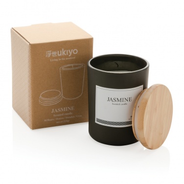 Logo trade advertising product photo of: Ukiyo deluxe scented candle with bamboo lid