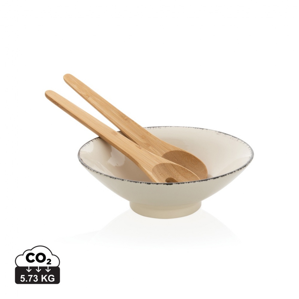 Logotrade business gift image of: Ukiyo salad bowl with bamboo salad server