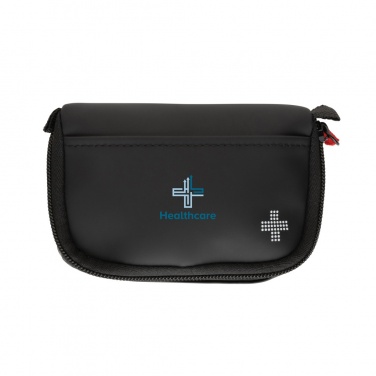 Logo trade promotional giveaways image of: RCS recycled nubuck PU pouch first aid set mailable