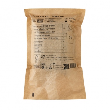 Logotrade promotional product picture of: RCS recycled nubuck PU pouch first aid set mailable