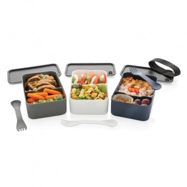 Logo trade promotional items image of: GRS recycled PP lunch box with spork