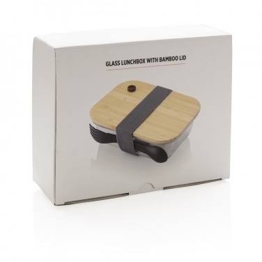 Logotrade promotional giveaway picture of: Glass lunchbox with bamboo lid