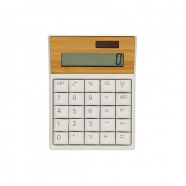 Logo trade promotional gifts image of: Utah RCS recycled plastic and  bamboo calculator