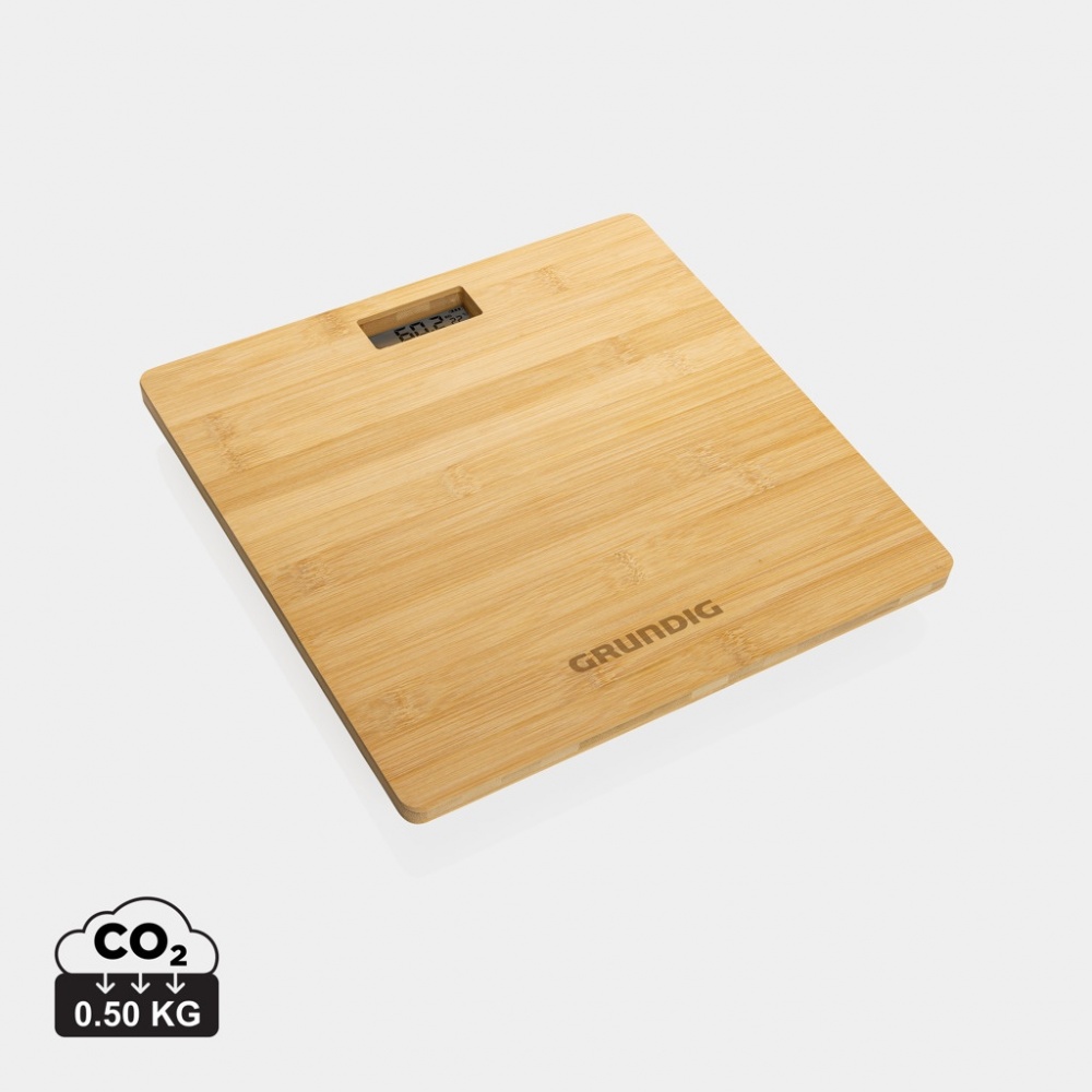 Logotrade promotional gift image of: Grundig Bamboo Digital Body Scale