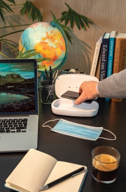 Logo trade advertising products picture of: UV-C steriliser box with 5W wireless charger