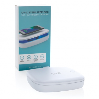 Logotrade advertising product image of: UV-C steriliser box with 5W wireless charger
