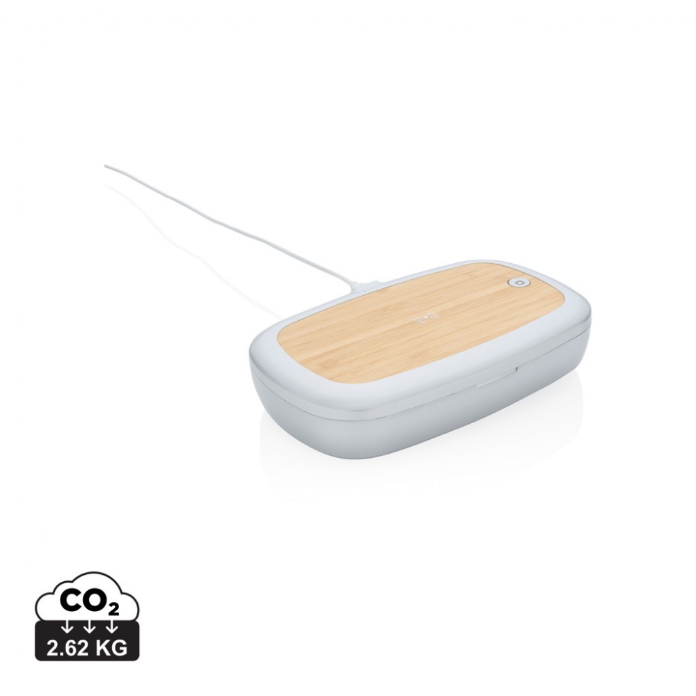 Logo trade advertising product photo of: Rena UV-C steriliser box with 5W wireless charger