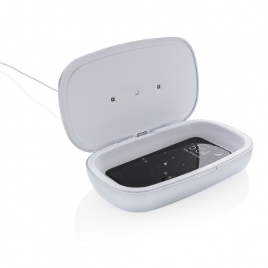 Logo trade business gifts image of: Rena UV-C steriliser box with 5W wireless charger