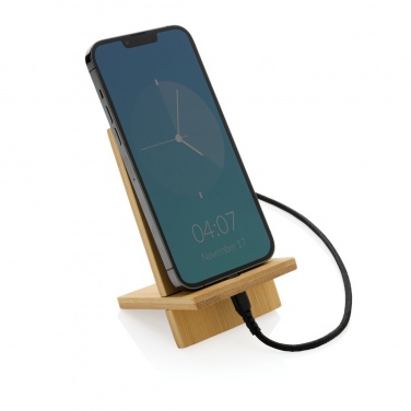 Logo trade promotional gifts picture of: Bamboo phone stand in kraft box