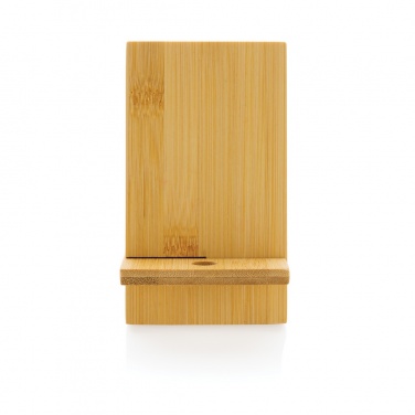 Logo trade business gift photo of: Bamboo phone stand in kraft box