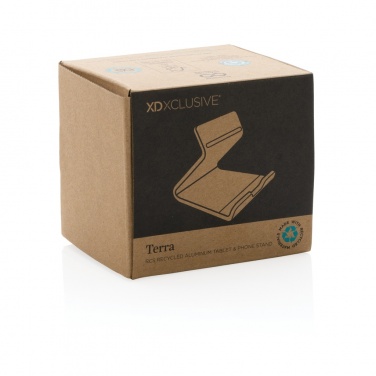 Logo trade promotional products picture of: Terra RCS recycled aluminium tablet & phone stand