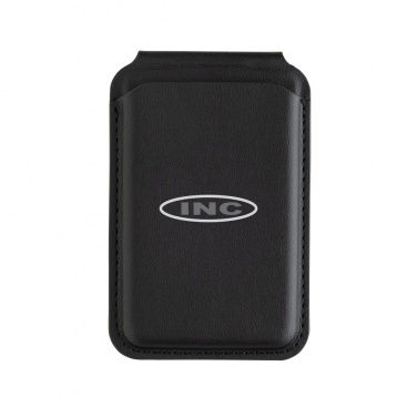 Logo trade corporate gifts picture of: Magstand RCS recycled PU magnetic phone wallet with stand