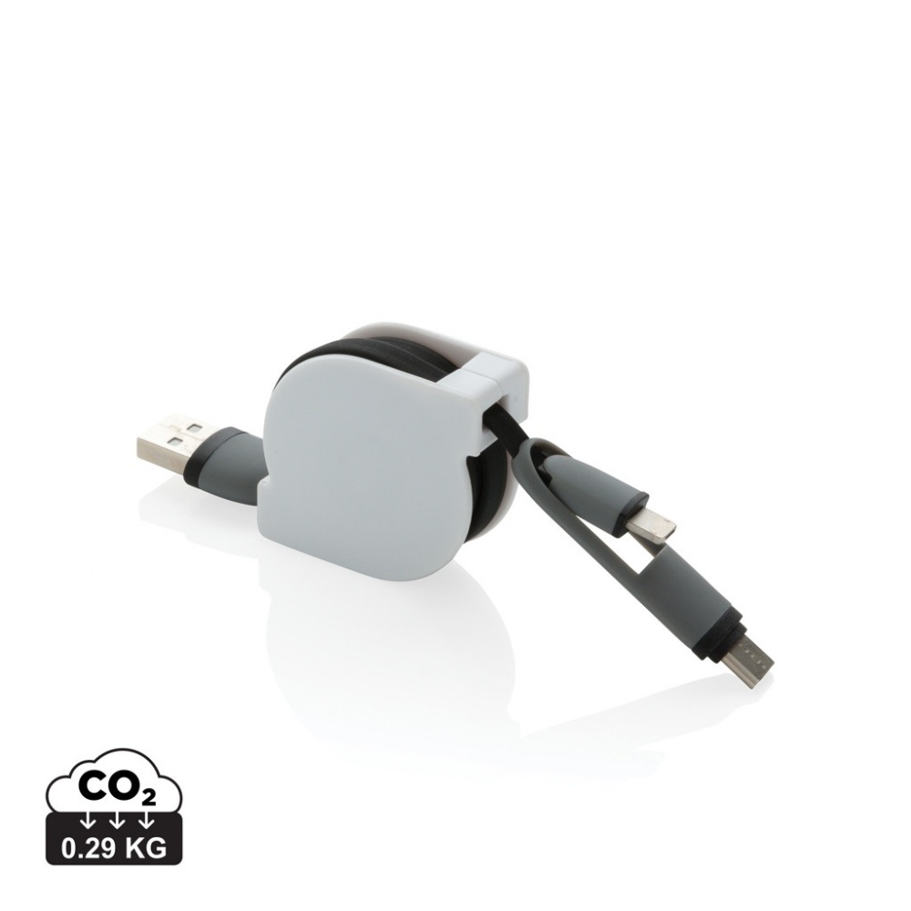 Logotrade promotional item image of: 3-in-1 retractable cable