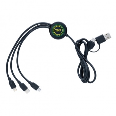 Logotrade promotional products photo of: RCS recycled TPE and recycled plastic 6-in-1 cable