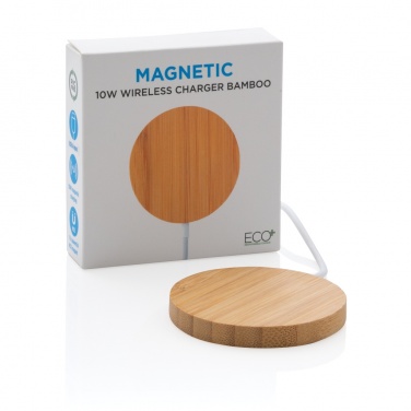 Logotrade promotional merchandise image of: 10W bamboo magnetic wireless charger