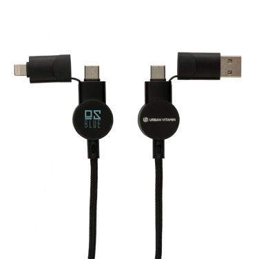 Logotrade corporate gift image of: Oakland RCS recycled plastic 6-in-1 fast charging 45W cable