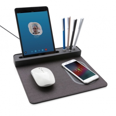 Logo trade promotional items picture of: Air mousepad with 5W wireless charging and USB