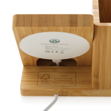 Logotrade business gifts photo of: Calgary bamboo 10W wireless charger