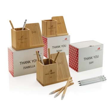 Logotrade promotional product image of: Calgary bamboo 10W wireless charger