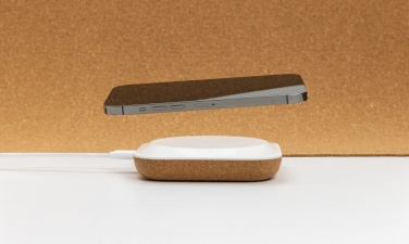 Logotrade promotional gift image of: Oregon RCS recycled plastic and cork 10W wireless