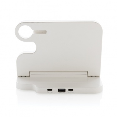 Logotrade promotional product picture of: Joltz RCS recycled plastic dual 15W charger with iWatch slot