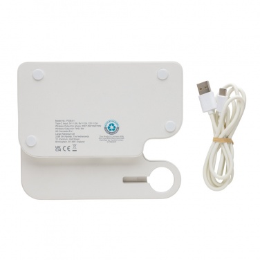 Logo trade advertising products image of: Joltz RCS recycled plastic dual 15W charger with iWatch slot