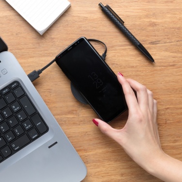 Logo trade promotional giveaways image of: 5W wireless charging pad round