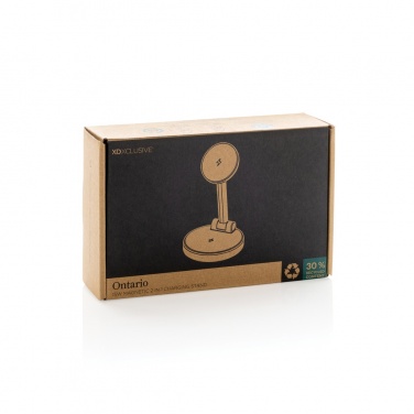 Logotrade promotional giveaways photo of: Ontario RCS rplastic 15W magnetic charging 2 in 1 stand