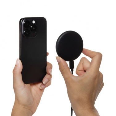Logotrade promotional gift picture of: Magnapad 15W RCS rplastic magnetic 3 in 1 charging pad