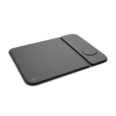 Logotrade promotional merchandise photo of: Swiss peak RCS recycled PU 15W 3 in 1 charging mousepad