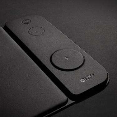 Logo trade corporate gifts image of: Swiss peak RCS recycled PU 15W 3 in 1 charging mousepad