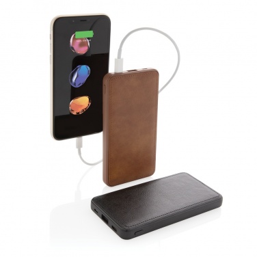 Logo trade promotional merchandise photo of: Tusca 10.000 mAh PU powerbank