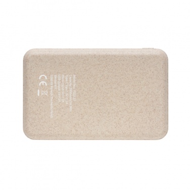 Logo trade corporate gifts picture of: Cork and Wheat 5.000 mAh pocket powerbank