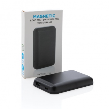 Logotrade promotional merchandise image of: Magnetic 5.000 mAh 5W wireless powerbank