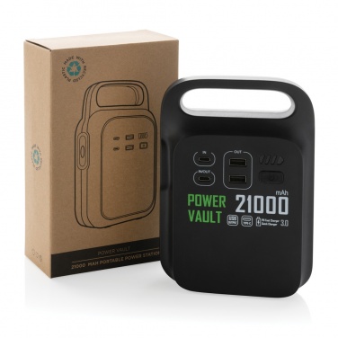 Logo trade promotional giveaways image of: Power Vault RCS rplastic 21000 mAh portable power station