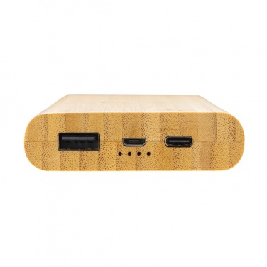 Logotrade advertising product picture of: Bamboo 8.000 mAh 5W wireless powerbank