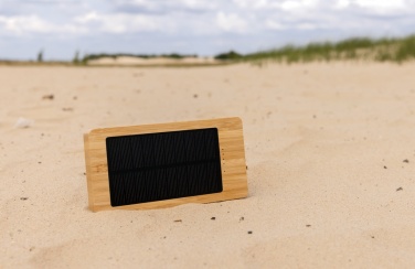 Logotrade advertising product picture of: Sunwick 10.000 mAh Bamboo solar powerbank