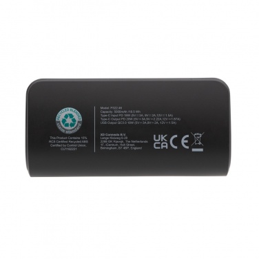 Logo trade promotional item photo of: FlashCharge RCS rplastic 5000 mah fast charge powerbank
