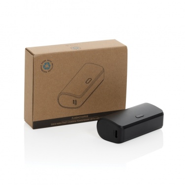 Logo trade advertising products image of: FlashCharge RCS rplastic 5000 mah fast charge powerbank