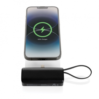 Logo trade promotional products image of: Powerlink RCS rplastic 3000 mAh powerbank iOS connector