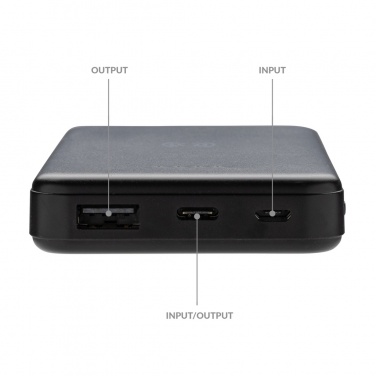 Logotrade promotional product image of: RCS recycled plastic 5.000 mAh 5W wireless powerbank