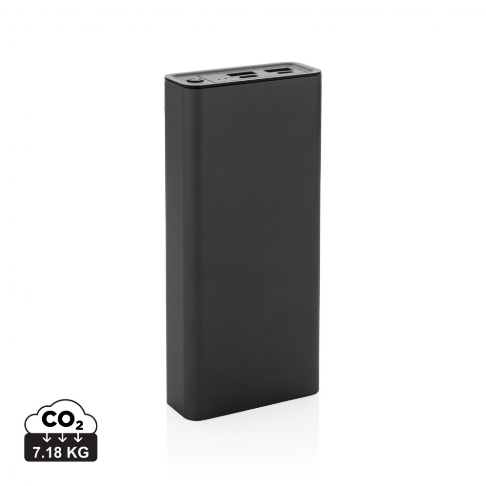 Logo trade promotional merchandise image of: Terra RCS recycled 20W aluminium powerbank 20.000 mAh