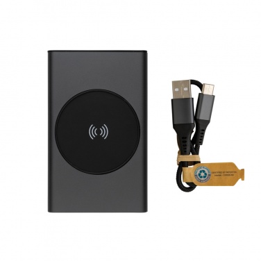 Logotrade advertising product image of: Terra RCS recycled aluminium 5000 mAh powerbank 5W wireless