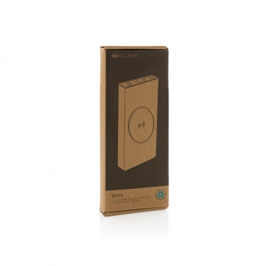 Logo trade corporate gifts image of: Terra RCS recycled 18W aluminium 10000 powerbank 10W