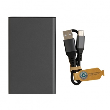 Logotrade promotional gift picture of: Terra RCS recycled aluminium powerbank 5.000 mAh