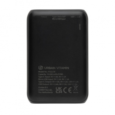 Logo trade advertising products image of: Urban Vitamin Alameda 10.000 mAh 18W PD powerbank
